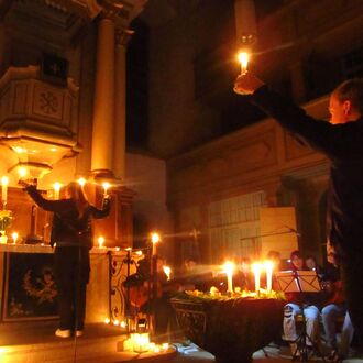 Zur evang. Lichtermesse in Rüsseina