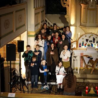 Krippenspiel in der Kirche Wendischbora