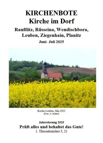 Kirchenbote Juni/Juli 2025