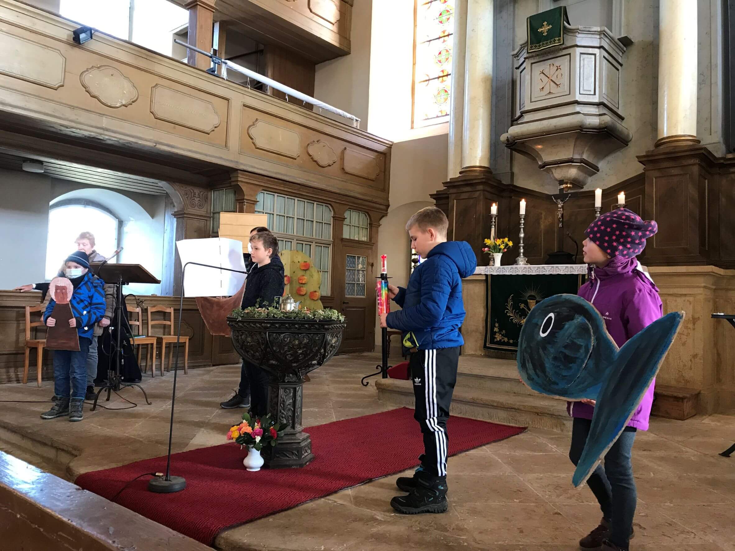Taufgedächtnisgottesdienst in Rüsseina - Der Fisch des Jona