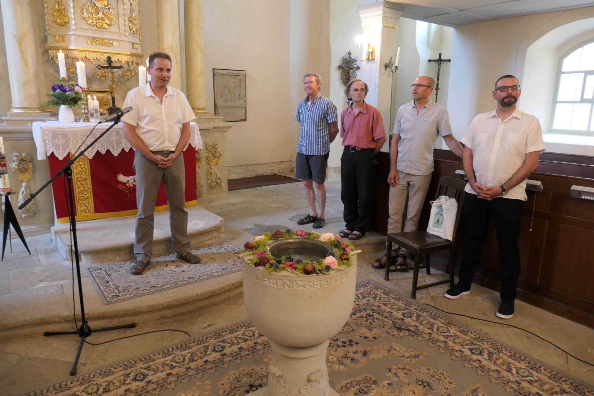 Orgelweihe in Raußlitz - die Orgelbauer