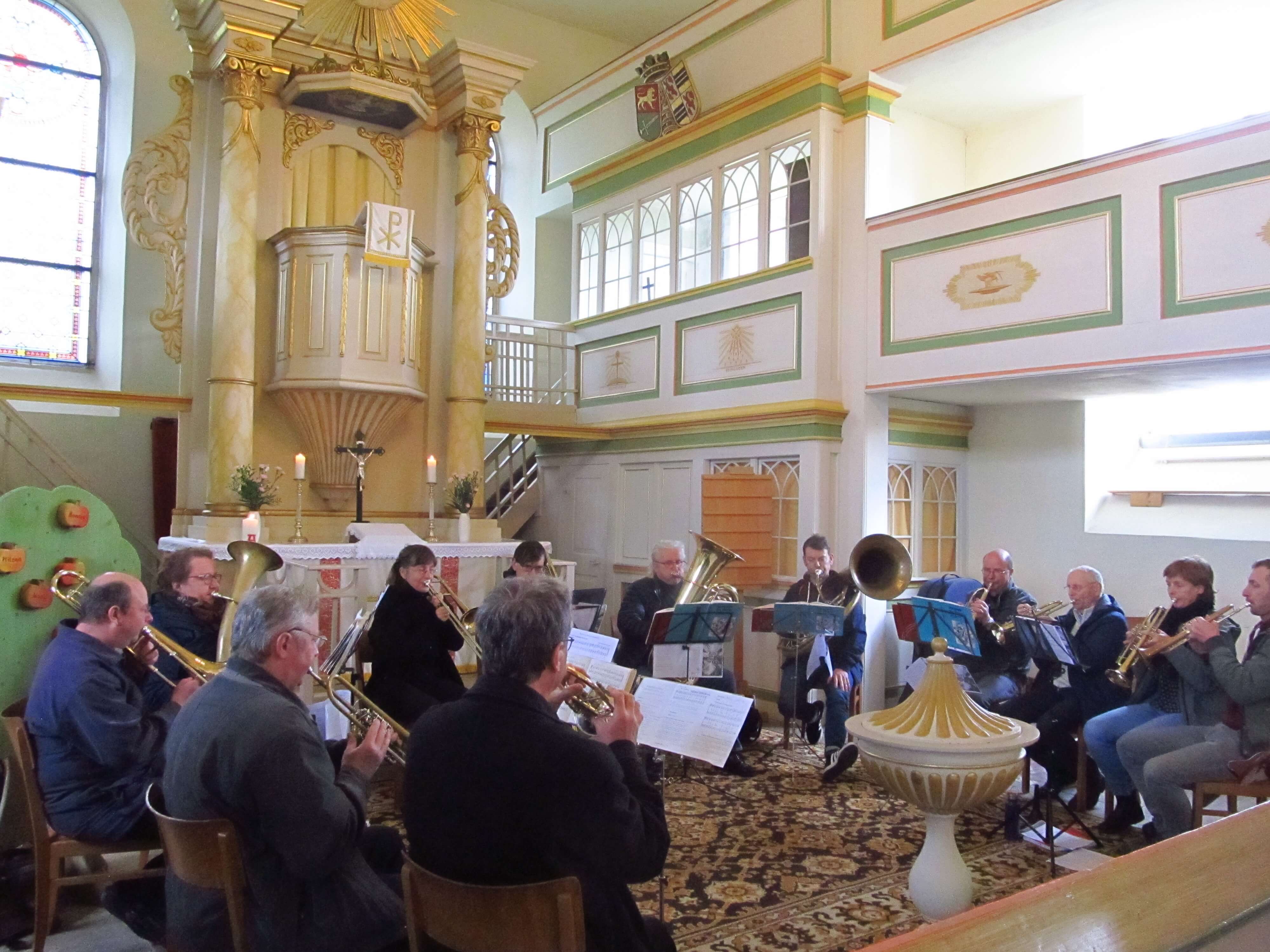 Vom Posaunenchor gestalteter Gottesdienst zur Jahreslosung 2024