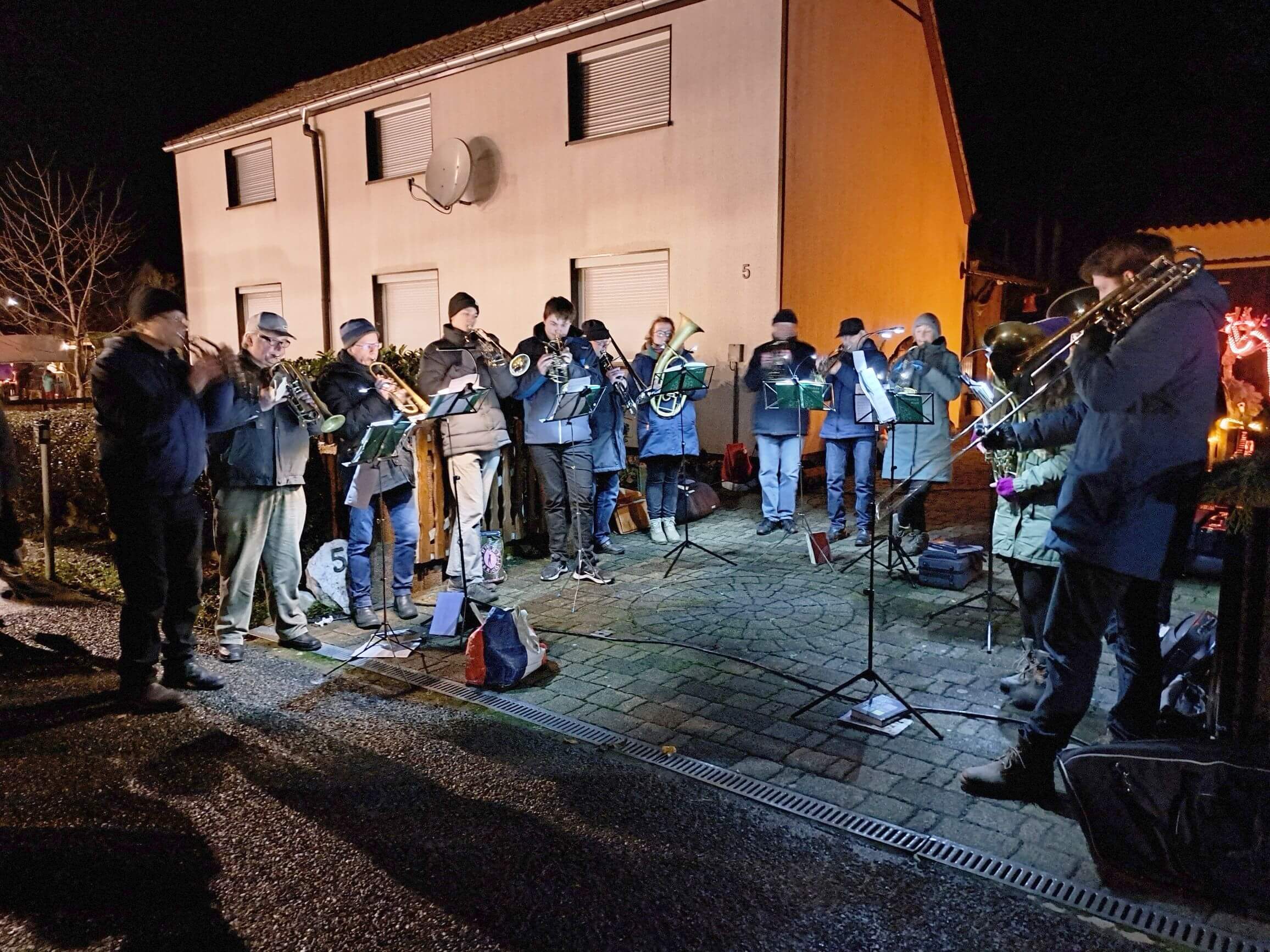 Posaunenchor auf dem Saultitzer Weihnachtsmarkt